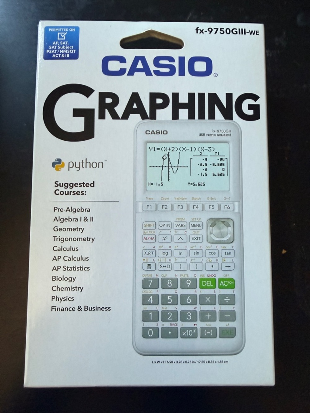 Casio Graphing Calculator fx-9750GIII-WE is a versatile graphing calculator